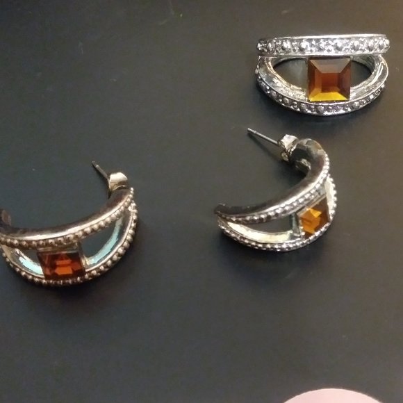 AMBER PENDANT > EARRINGS AND BRACELET SET > VIDEO! - Picture 3 of 4